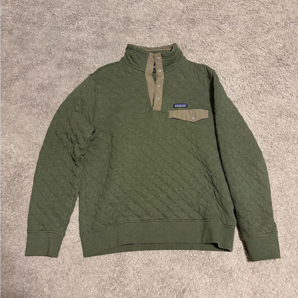 Patagonia Green Quilted Men's Sweater